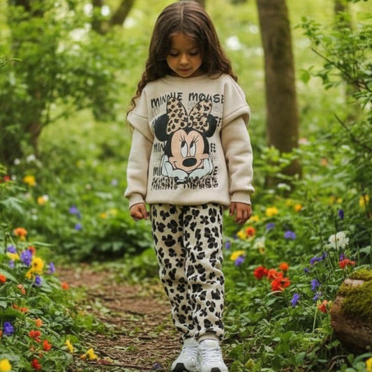 Outfit Minnie Mouse Warm Outfit With Fleece 3-10y