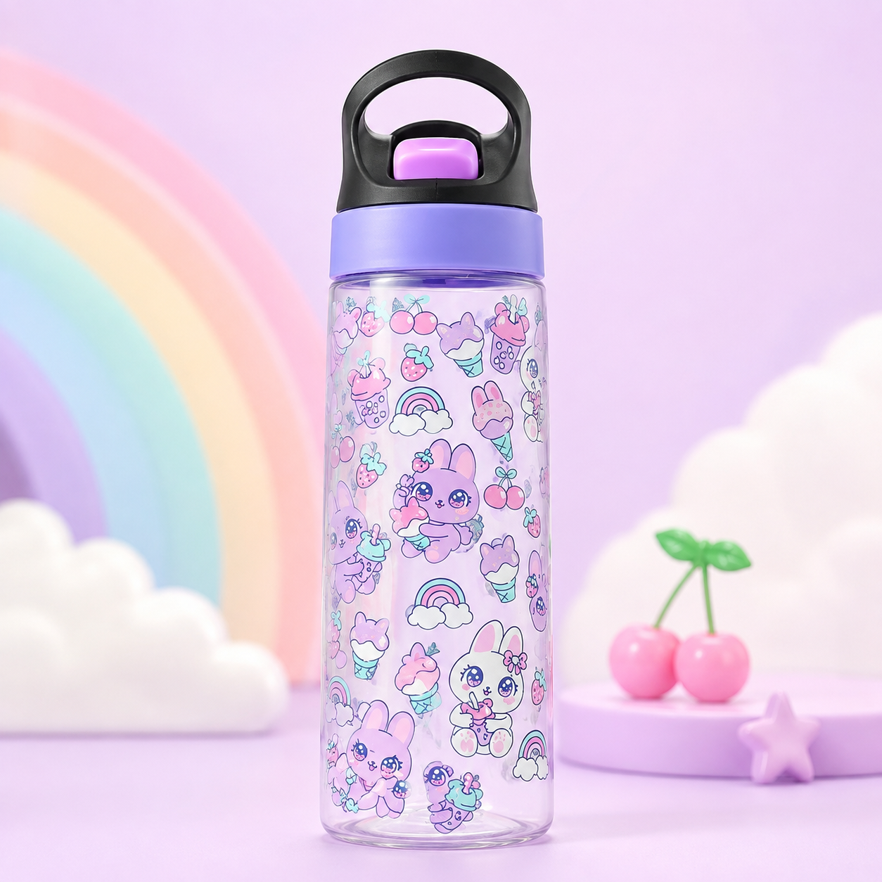 Smiggle Water Bottle | Bright Eyes | 650ml