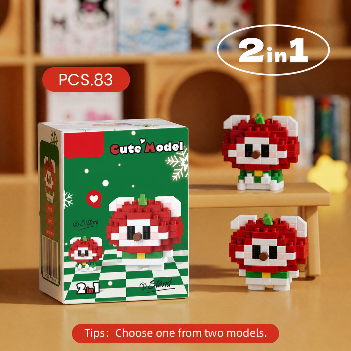2-in-1 Christmas Mini Building Block Figures – 6 Festive Designs