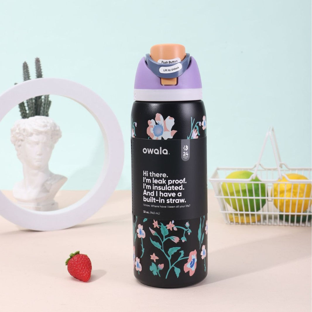 Owala Bottle Stainless Steel - FreeSip | Leak-proof | Midnight Garden | 710-950ml