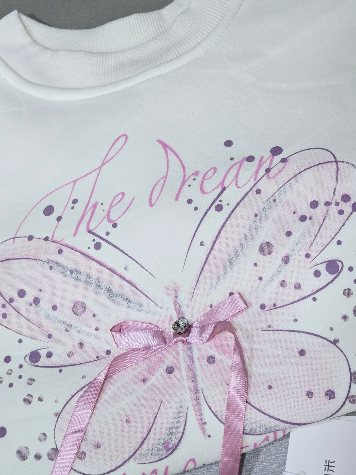 Top With Fleece For Girls Butterfly Design Size 4-10y