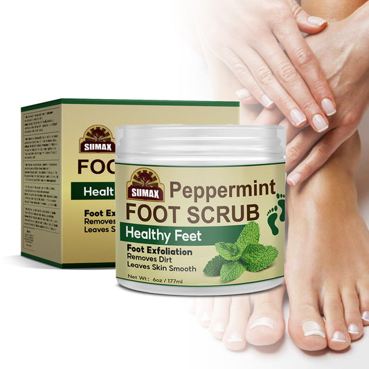 Peppermint Foot Scrub Great for Cracked Heels, Pedicures, Dead Skin Remover