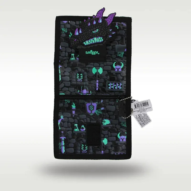 Smiggle Wallet | Black dinosaur