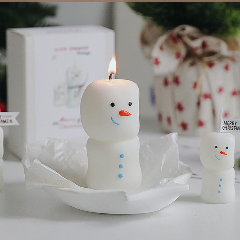 Snowman Scented Candle Gift Set – 2 Pieces | English Pear & Freesia