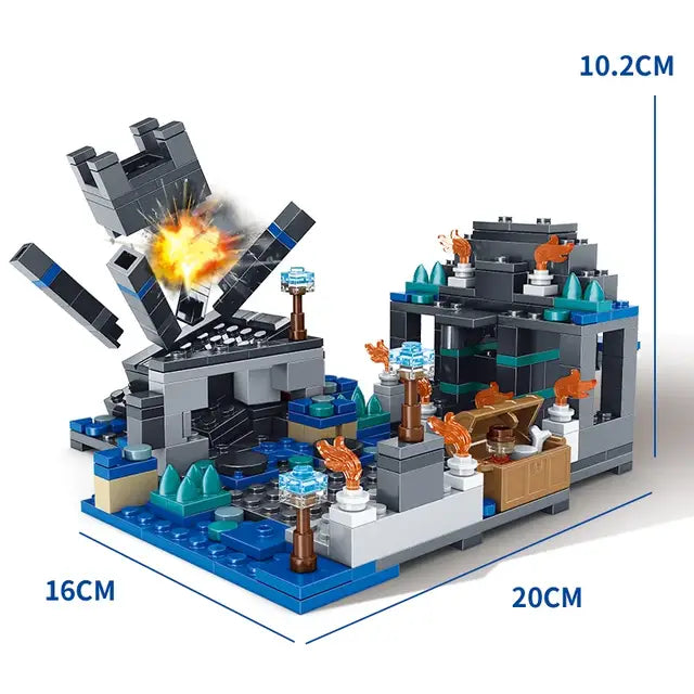 Minecraft Deep Dark Battle Building Blocks Set – 437 Pieces