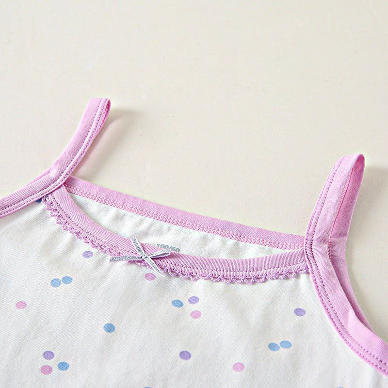 Girls Cotton Tank Tops ( 4 Pcs ) - Purple Tulip | Size 2-12y