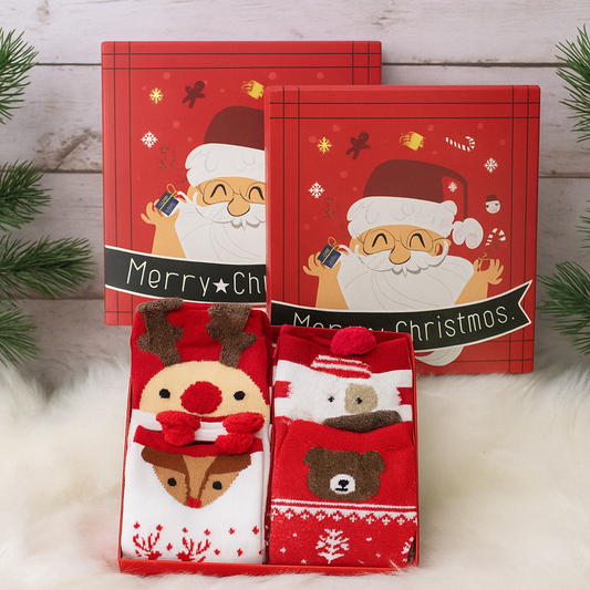 Christmas Gift Pack 4pcs Socks 35-39