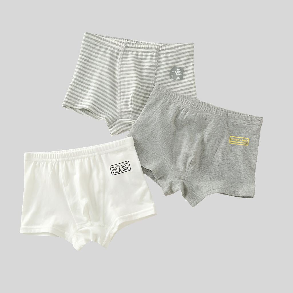 Boys Cotton Underwear 3-12Y - Grey Line | Build Your Own Set