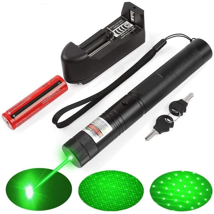 Green Laser Pointer – Rechargeable Battery & Safety Lock | Age 8+