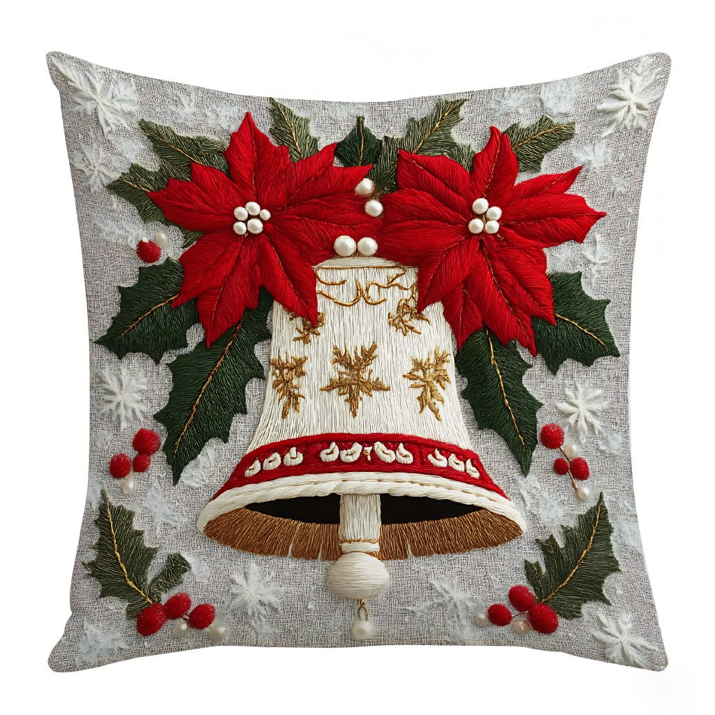 Red Christmas Decorative Cushion with Filling | 45×45 cm
