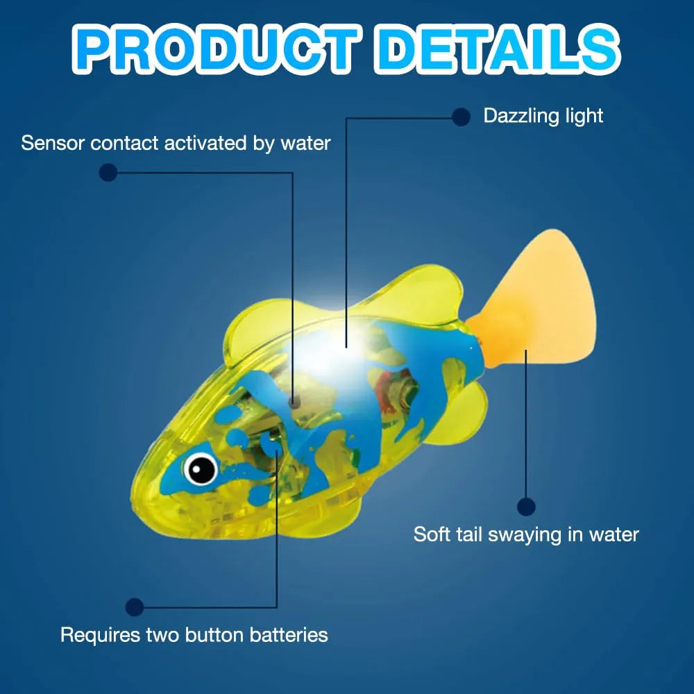 Robotic Fish - Interactive Swimming Fish Pet | With Lights | 3+