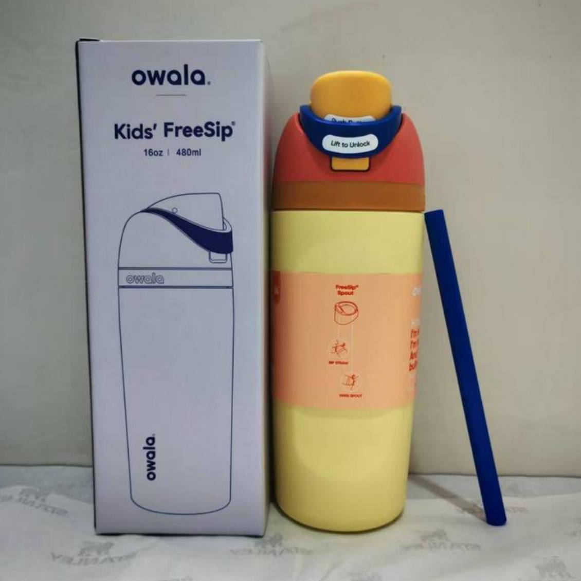 Owala Bottle Stainless Steel Kids' Freesip With Straw 480ml