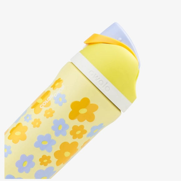 Owala Bottle Stainless Steel Free Sip Leak-proof Yellow Flower 710ml
