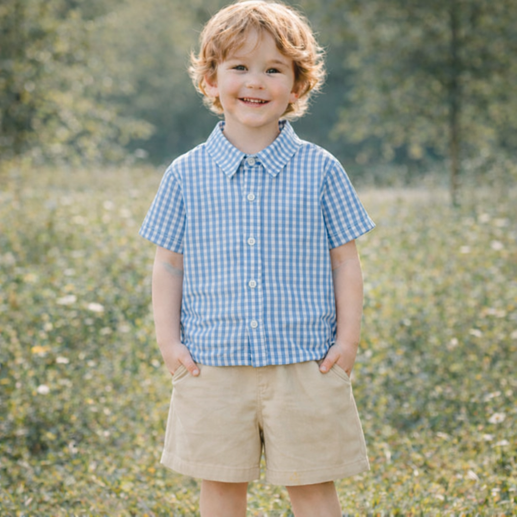 Boys Cotton  Blue Set - Soft Summer Outfit (2-3Y)