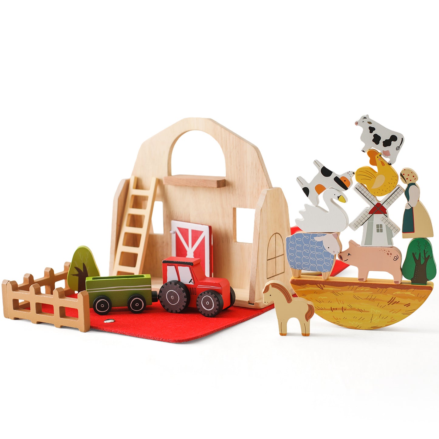 Montessori Educational Learning Toys - Barn Farm | Storable | 18 Pcs | 3+