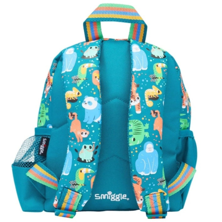 Smiggle Backpack | Mini | Green Animals | 26cm