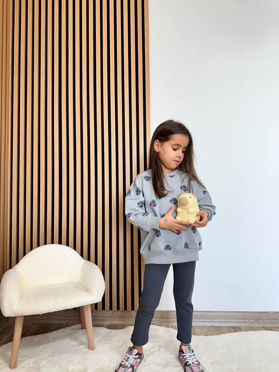 Outfit Cotton Set Flowers Design Size 2-8y