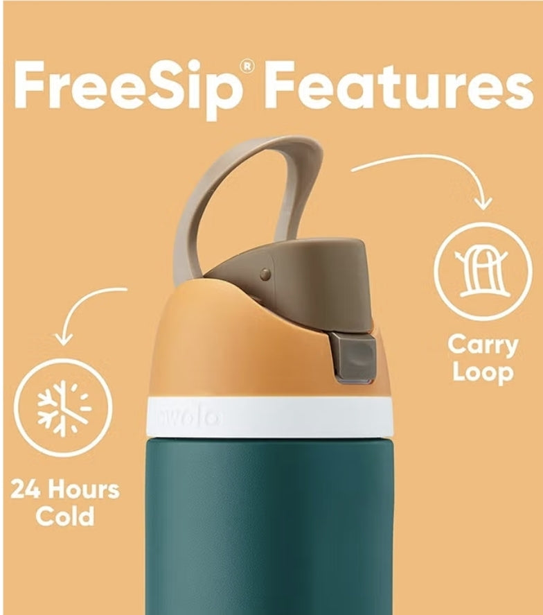 Owala FreeSip Stainless  Steel Water Bottle with Straw for Sports, Travel, and School BPA-Free 710-945ml