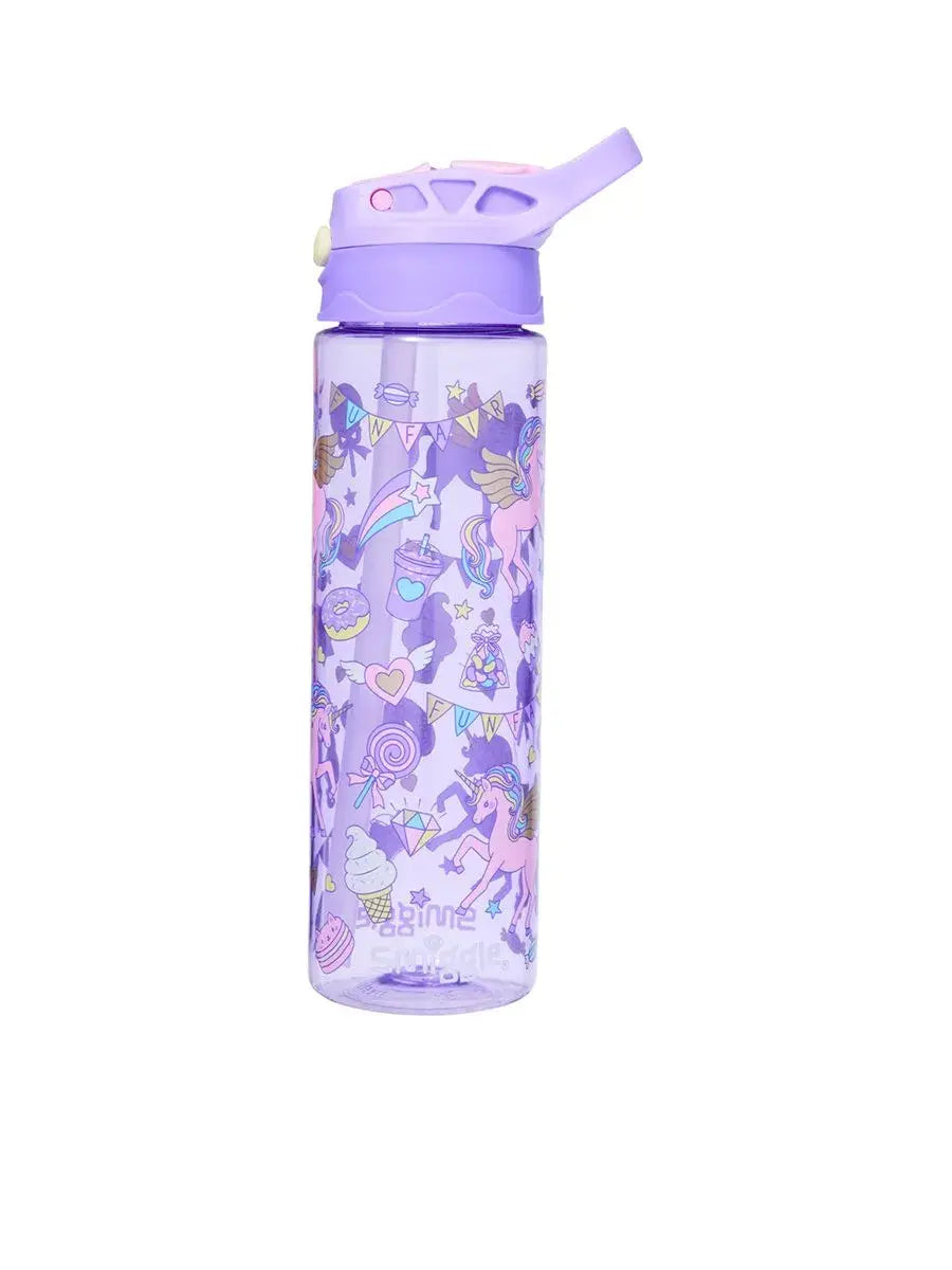 Smiggle Water Bottle - Purple  Unicorn | Sweets | 650ml