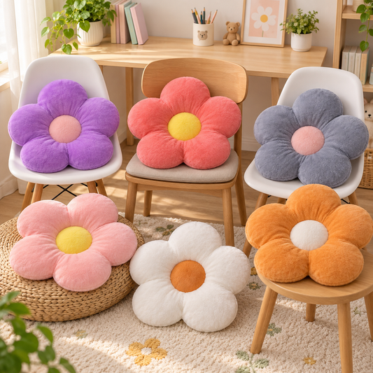 Soft Plush Flower Chair Cushion & Decor – 50cm