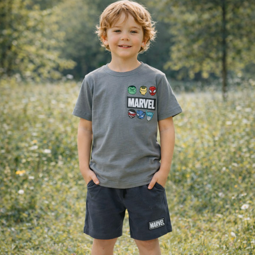Boys Cotton Marvel– Soft Summer Outfit Size (3-10y)