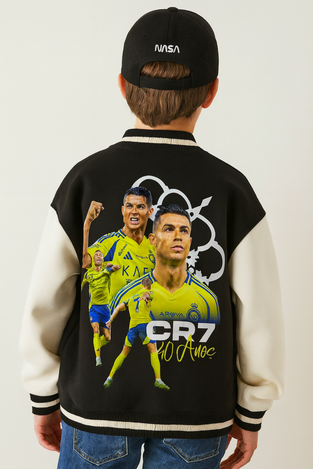 CR7 Cristiano Ronaldo Jacket – Varsity Style With Fleece 5-14y