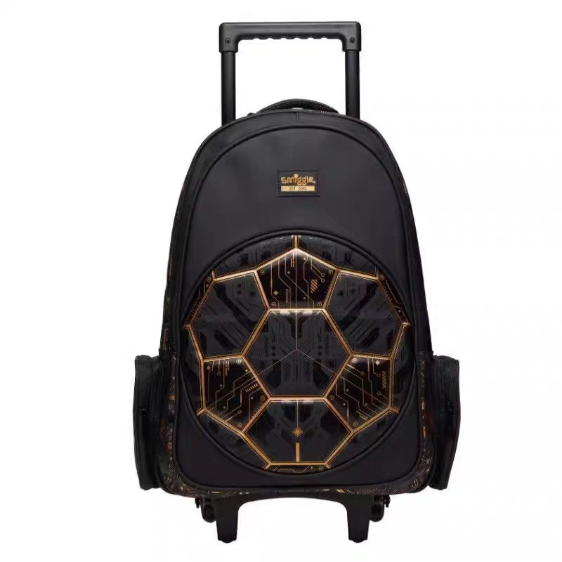 Smiggle Backpack | Light Up Wheels | Gold Football
