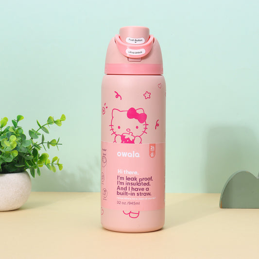 Owala bottle stainless Steel Free Sip Leak-proof Pink Hello Kitty 710ml