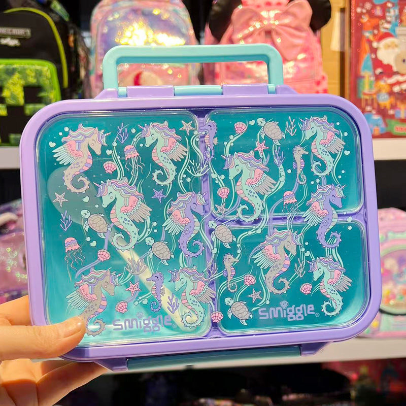 Smiggle Lunch Box - Seahorse | 22.6×17.5×6.5cm