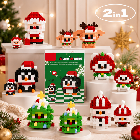 2-in-1 Christmas Mini Building Block Figures – 6 Festive Designs