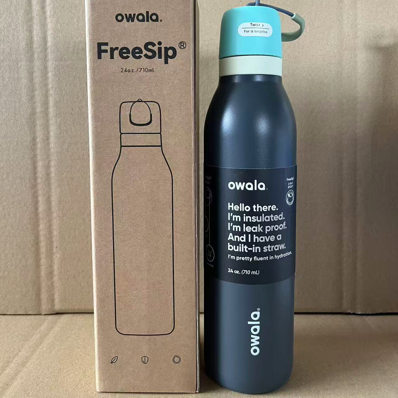 Owala Bottle Stainless Steel - FreeSip | Leak-proof | Twist | 710ml