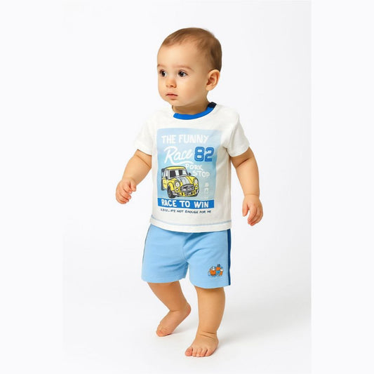 Outfit For Boys The Funny Race Set Of 2 Pcs Size 12-18months