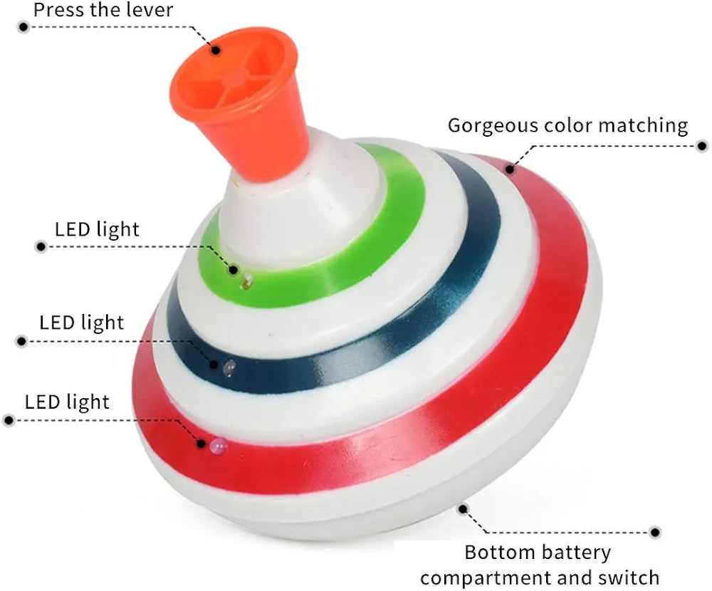 Spinning Top Toy With Music & Led | 3+