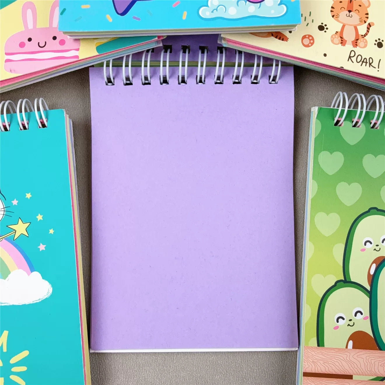 Colorful Mini Memo Pad with Fun Cartoon Designs Notebook A6
