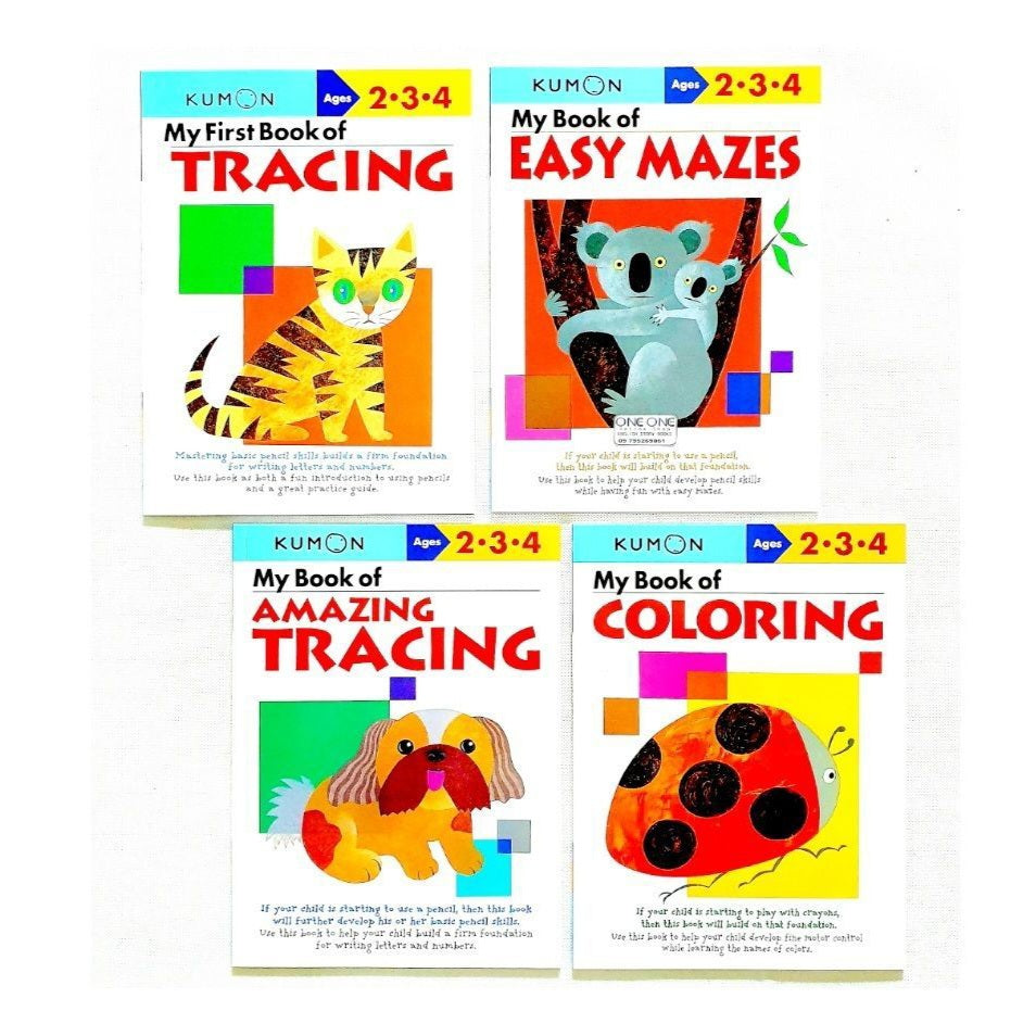 Kumon My First Workbooks | 4 Titles | Ages 2–4y