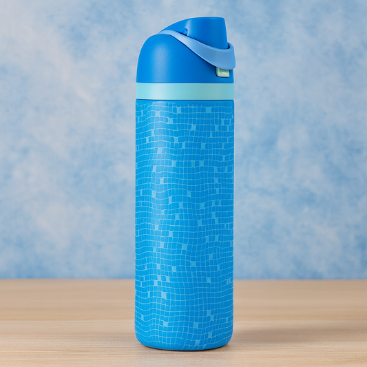 Owala Bottle Stainless Steel Free Sip Leak-proof Blue Squares 950ml
