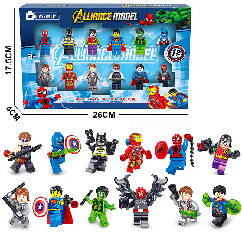 Hero Building Block Alliance Model Super Heroes Building Blocks 12 Pcs With Accessories ...