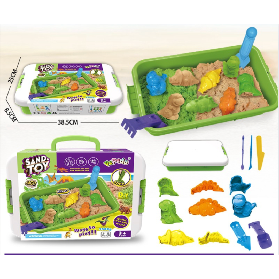 Dynamic Sand Play Set for Boys & Girls – 1500g Sensory DIY Kit (3+)