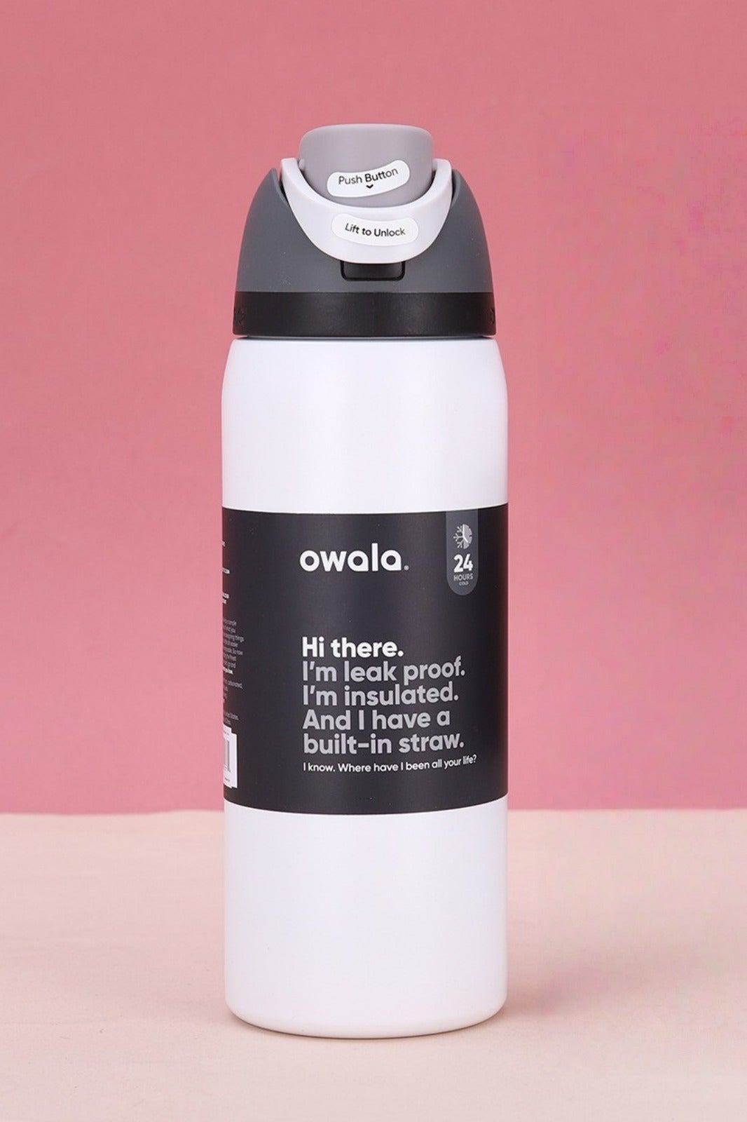 Owala Bottle Stainless Steel Free Sip Leak-proof White&Black 710ml-950ml
