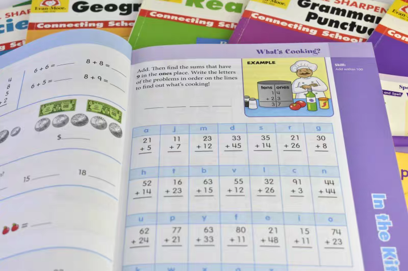 Evan Moor Skill Sharpeners Grade 2 Set 8 Books | Soft Cover | 7-8y
