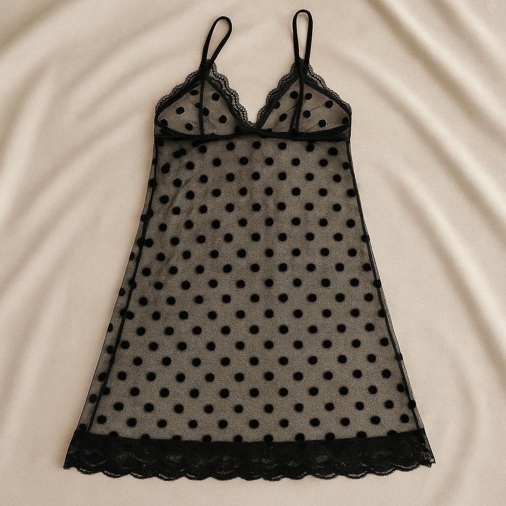 Babydoll Nightwear For Women Dots Design Size S