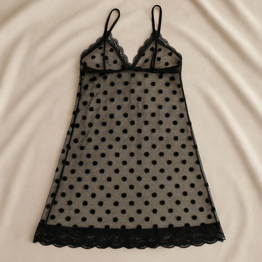 Babydoll Nightwear For Women Dots Design Size S