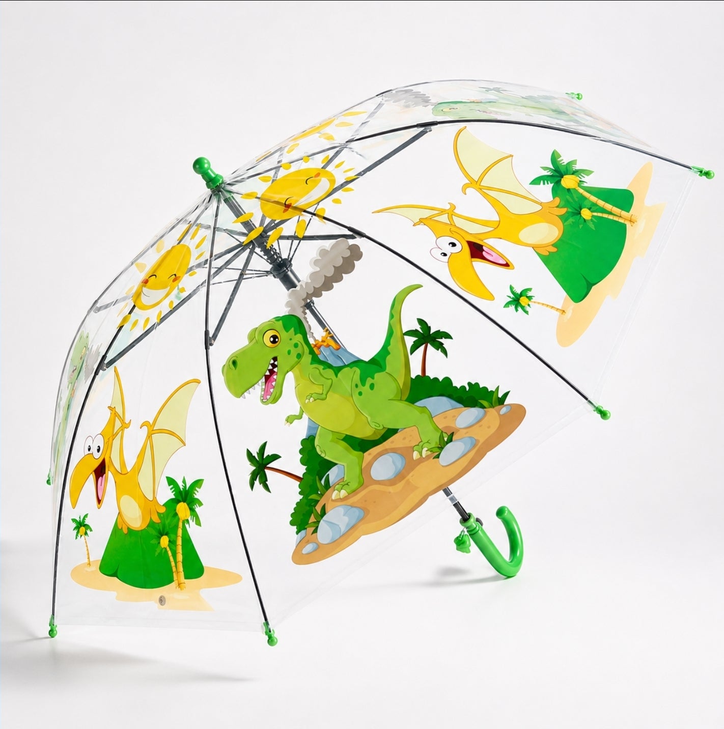Kids Transparent Dome Umbrella – Assorted Designs, 85 cm