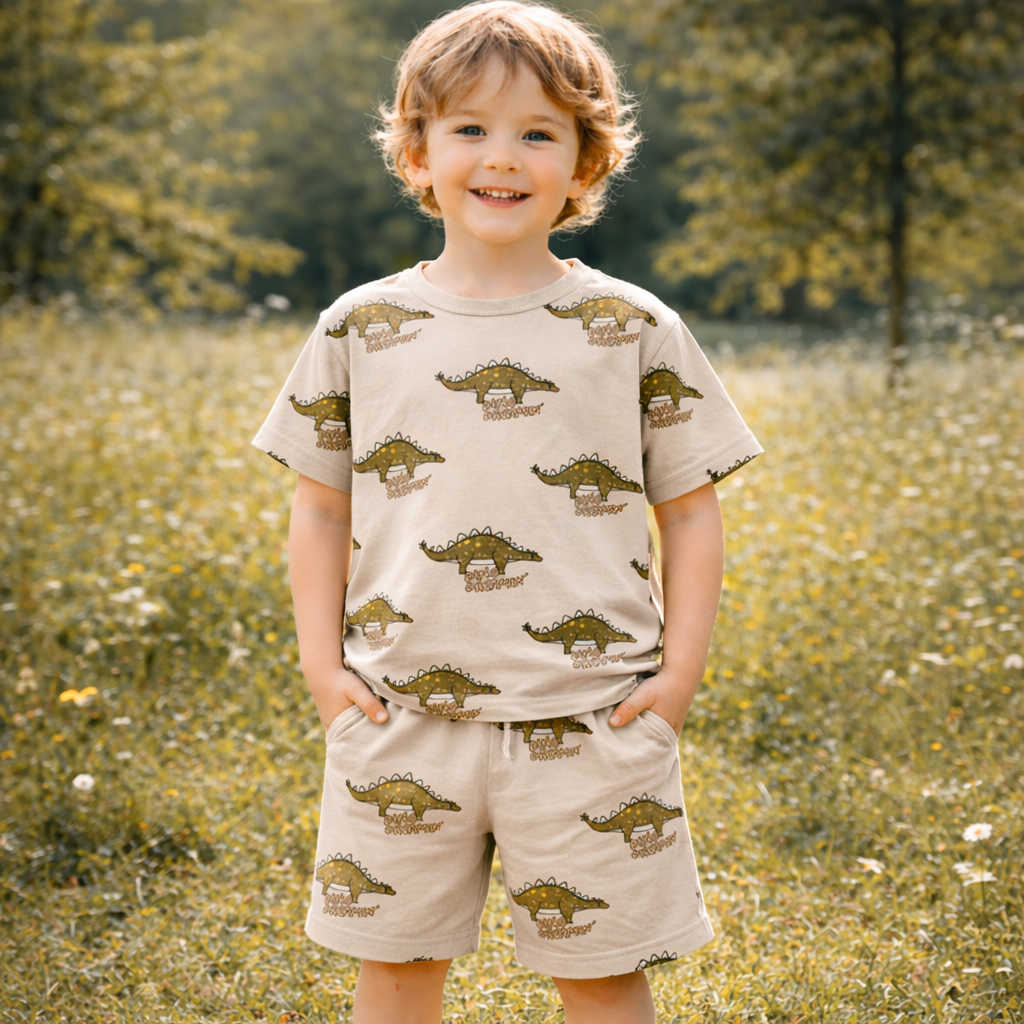 Boys Cotton Dinosaur – Soft Summer Outfit (3–10Y)