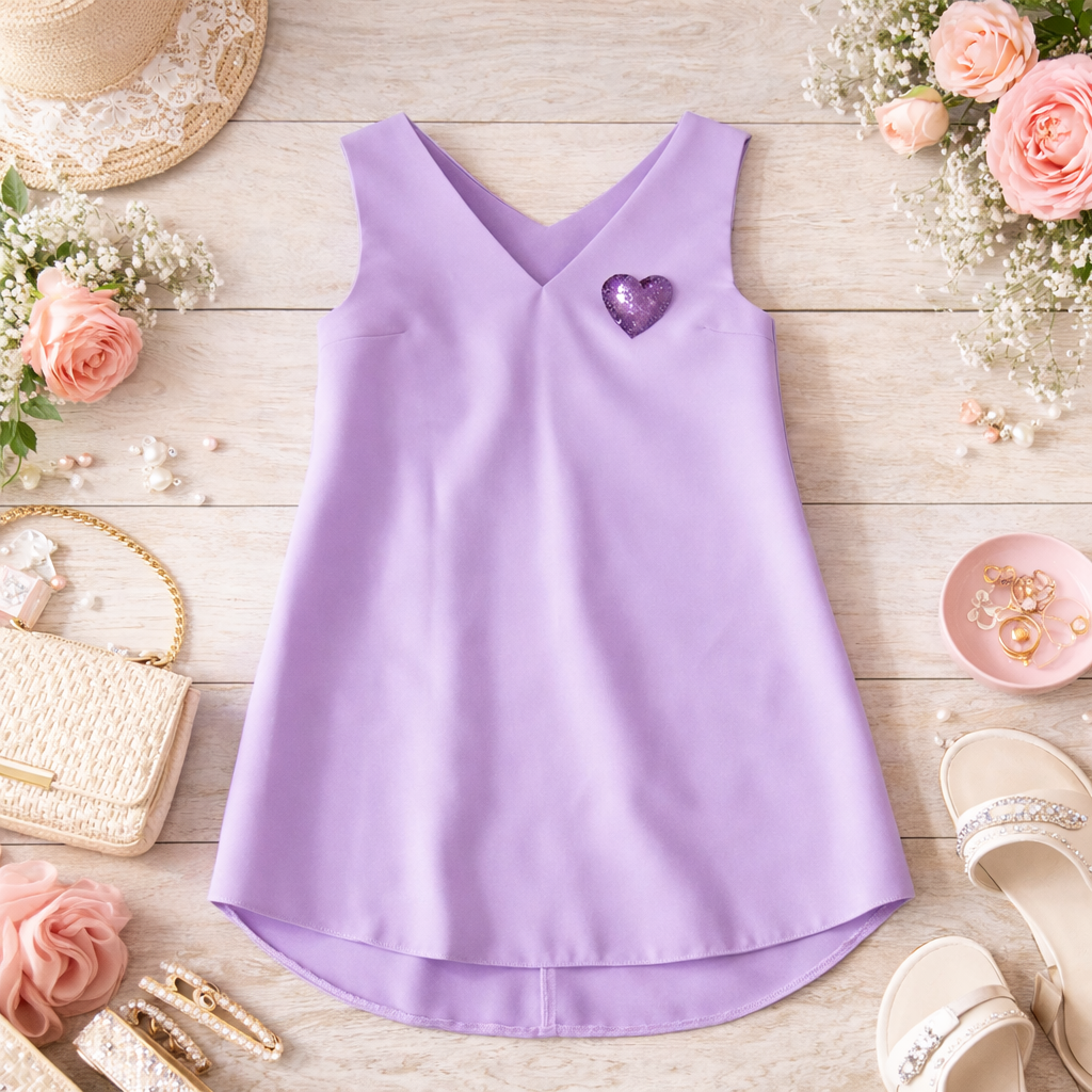 Mom & Daughter Matching Heart Detail  2pcs Dresses | M+8y