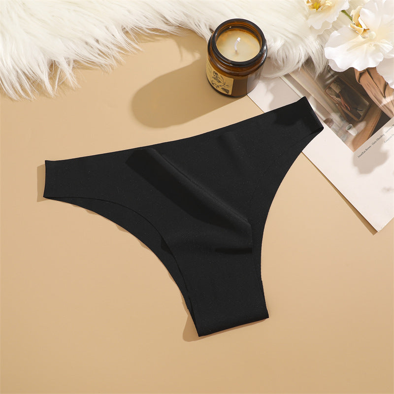 Low Waist Panties Plus Size Seamless Ice Silk Panty Sexy Girl Underwear  Breathable Brazilian Pants