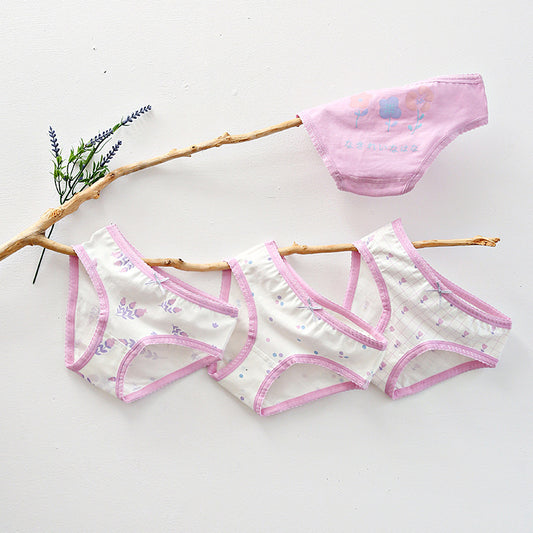 Girls Cotton Panties ( 4 Pcs ) Purple Tulip | Size 2-12y
