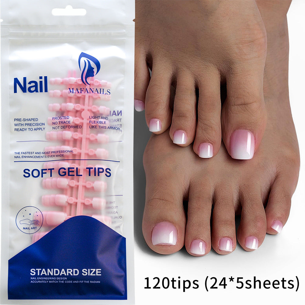 Nails Square French 120 Tips For Women