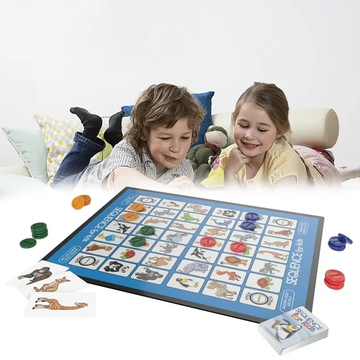 Sequence Fun And Easy Foldable Board Card Game Suitable For 2-4 Players | 3+