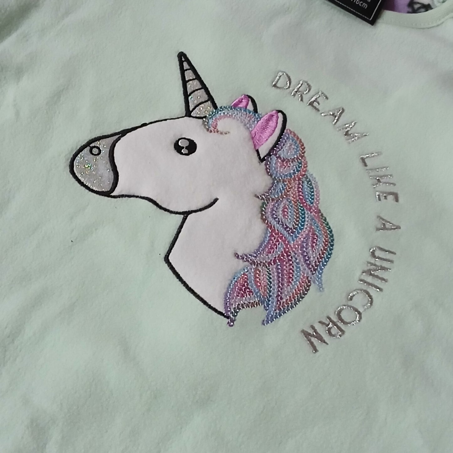 Warm Winter Pijama Unicorn Design For Girls Size 5-6y